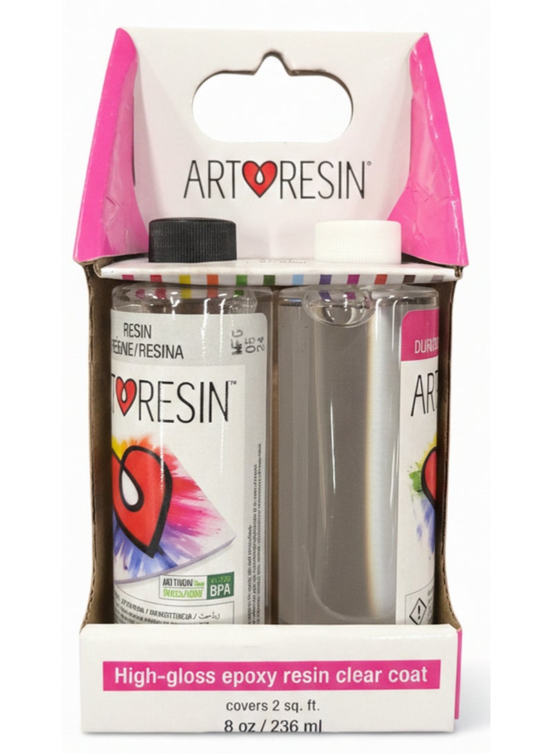ArtResin High-Gloss Epoxy Resin Clear Coat Kit Non-Toxic 118 ML Resin + 118 ML Hardener - Image 1